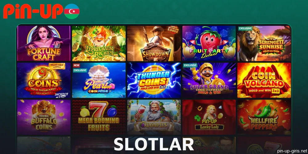 Azərbaycandan olan oyunçular üçün Pin Up slot oyunları